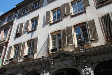 old habitation building in starsbourg in alsace in france 