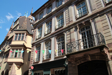 old habitation building in starsbourg in alsace in france 
