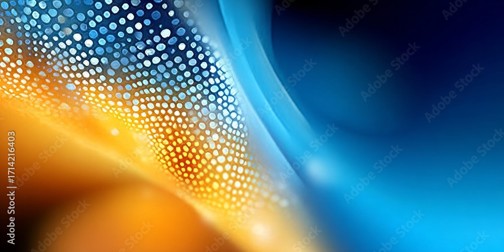 Canvas Prints dynamic abstract technology background featuring flowing data, blue orange gradients, and light rays