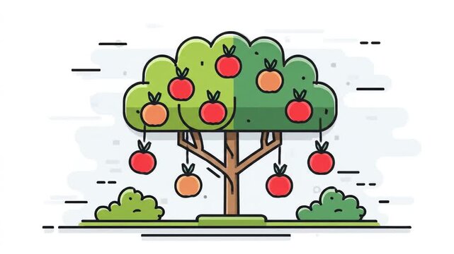 Fruit tree illustration