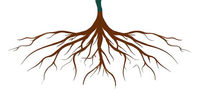 Tree roots illustration