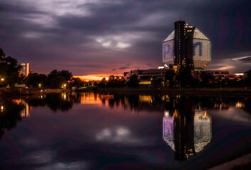 night view of Minsk
