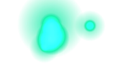 Vibrant Green and Cyan Abstract Luminous Glow on White