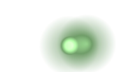 Soft Green Bokeh Orbs: Abstract Luminous Circles and Gradient Glow on White Background