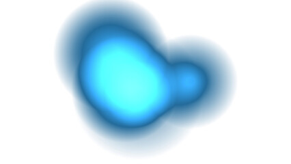 Soft Blue Glowing Energy Orb - Abstract Digital Light Effect on White Background