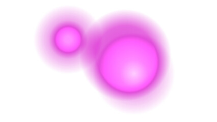 Vibrant Pink Glowing Orbs: Abstract Digital Light Effect on White Background