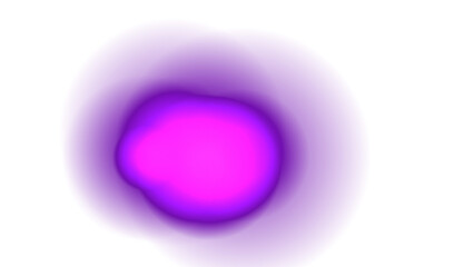 Abstract Glowing Magenta Purple Orb with Soft Aura on White Background