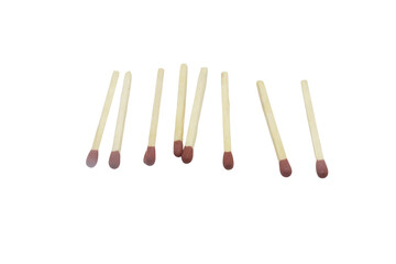 match sticks scattered isolated on transparent background