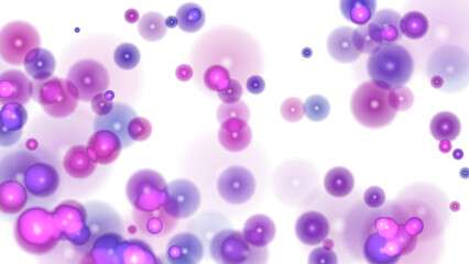 Abstract Pink and Purple Spheres Background with Soft Focus Effect