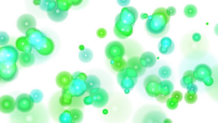 Abstract Green Aqua Organic Shapes Background isolated on png, transparent background