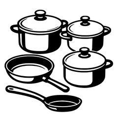 set of kitchen utensils