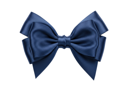 Isolated decorative blue bow tie accessory, formal wear for fashion events and celebrations - Powered by Adobe