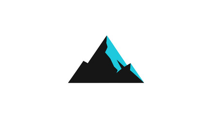 Fototapeta premium Minimalist geometric mountain peak logo design vector.