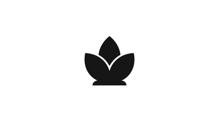 Fototapeta premium Stylized Plant Icon: A Symbol of Growth and Nature.