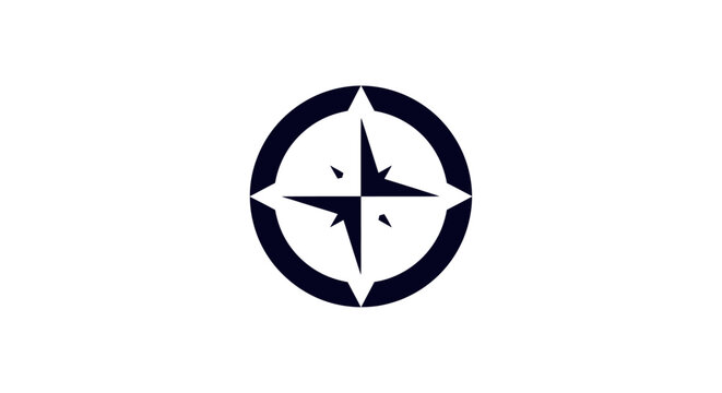 Simple circular compass rose icon for navigation.