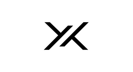 Obraz premium Interlocked YX monogram logo design.