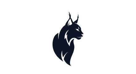 Stylized Lynx Head Silhouette with Sharp Focus and Distinctive Ear Tufts.