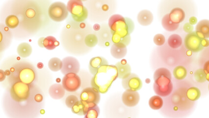 Abstract Glowing Colorful Bubbles Bokeh Background