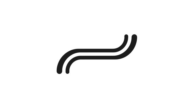 Abstract Double Line Design with Curvature and Parallel Structure.