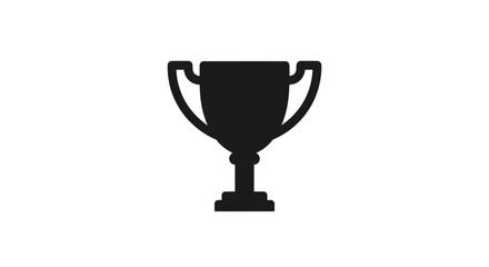 Elegant trophy silhouette representing achievement and success in competition or contest.