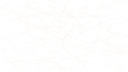 Subtle Abstract Pale Pink Scribbled Lines isolated on png, transparent background with Copy Space