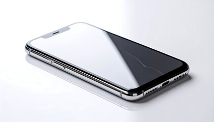 Modern smartphone on a white surface
