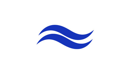 Abstract Blue Wave Design: Symbol of Flow and Connectivity.
