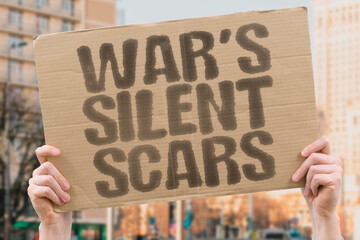 “War’s Silent Scars” Damage remains long after bombs fade. WAR. SCAR. SILENCE. MEMORY. LOSS....