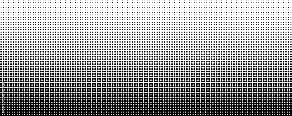 Poster dotted halftone gradient texture. vanishing polka dot background. repeating dots gradation pattern b