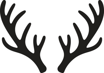 Festive reindeer antlers holiday season graphic