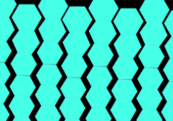 Stunning geometric background with turquoise hexagons over black, perfect for modern designs, website backdrops, or eye-catching presentation templates with a touch of elegance