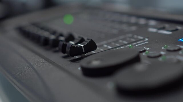 smooth focus movement along lighting console panel