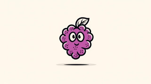 Cute cartoon raspberry