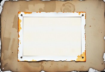 Distressed, textured photo frame with faded edges and grunge aesthetic, vintage,  aged
