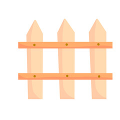 Wooden Fence Illustration