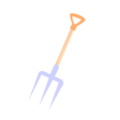 Pitchfork Farming Tool Illustration