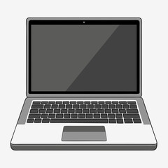 laptop isolated on white