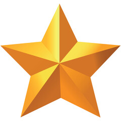 Golden Star Design for Awards, Decorations, and Events with Bright Shine and Unique Shape