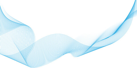 Abstract blue wave lines pattern for banner, modern technology blue line whit white background, Curve wave seamless pattern, line art striped graphic template.