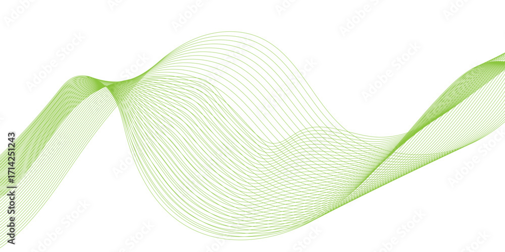 Poster abstract background with vector green wave line, smooth stylish abstract green wave background, dots