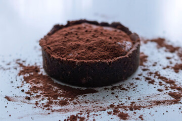 chocolate cake with coffee