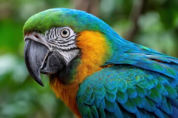 Fototapeta premium Close up of Blue and Gold Macaw Parrot