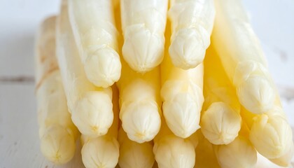 Close-up of fresh white asparagus