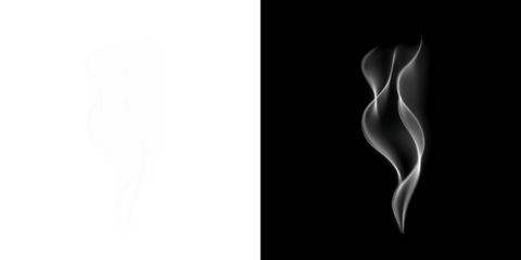 PNG Realistic Steam or Smoke Set. Hot Drink, Food, Mist, Vapor Effect on Transparent Background	