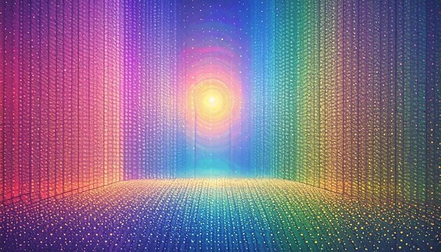 Colorful abstract digital space - Powered by Adobe