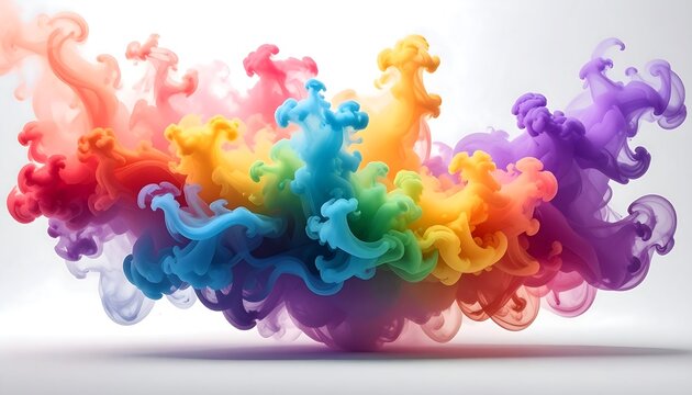 Colorful abstract ink explosion