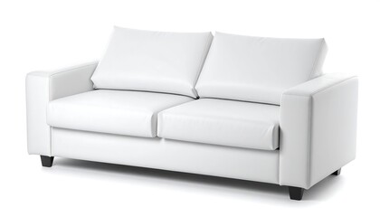 Modern white sofa isolated