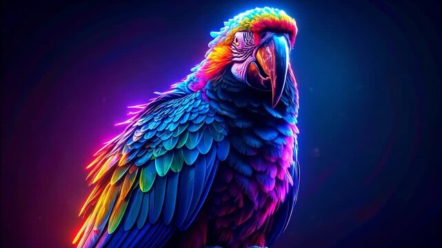Colorful parrot portrait