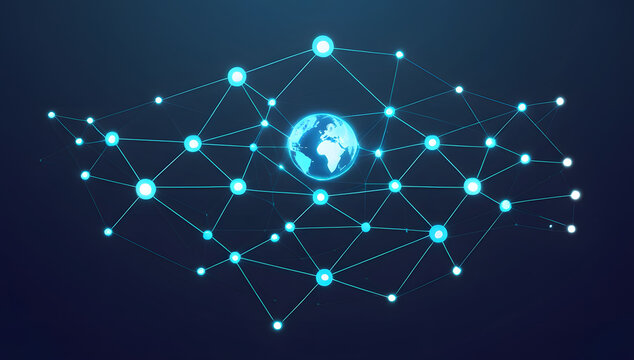 abstract technology background with globe