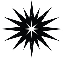 Christmas starburst design silhouette vector illustration